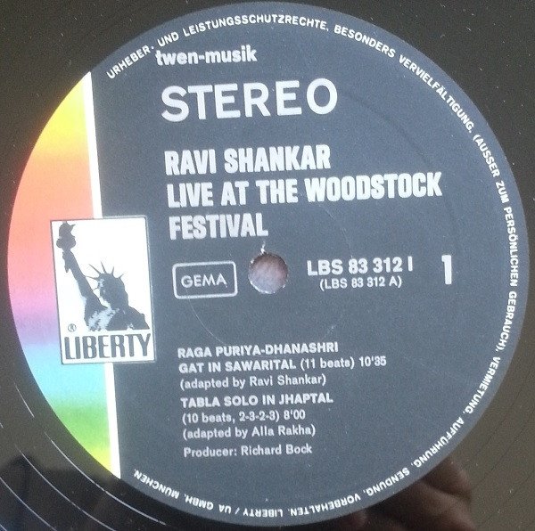 Ravi Shankar - Live At The Woodstock Festival (LP)