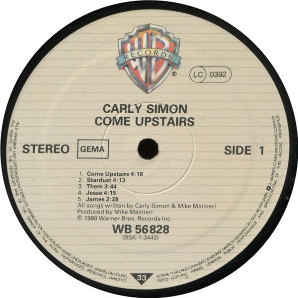 Carly Simon - Come Upstairs (LP)