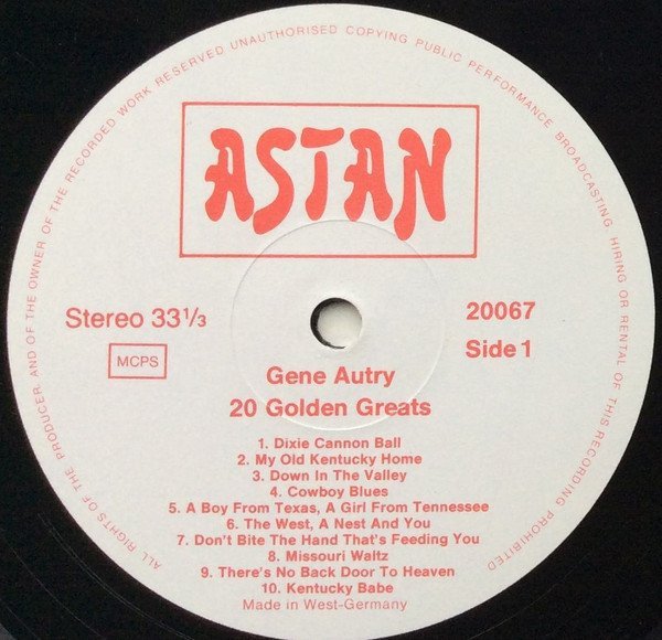 Gene Autry - 20 Golden Greats (LP)