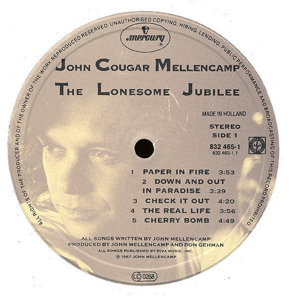 John Cougar Mellencamp - The Lonesome Jubilee (LP)