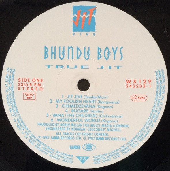 Bhundu Boys - True Jit (LP)