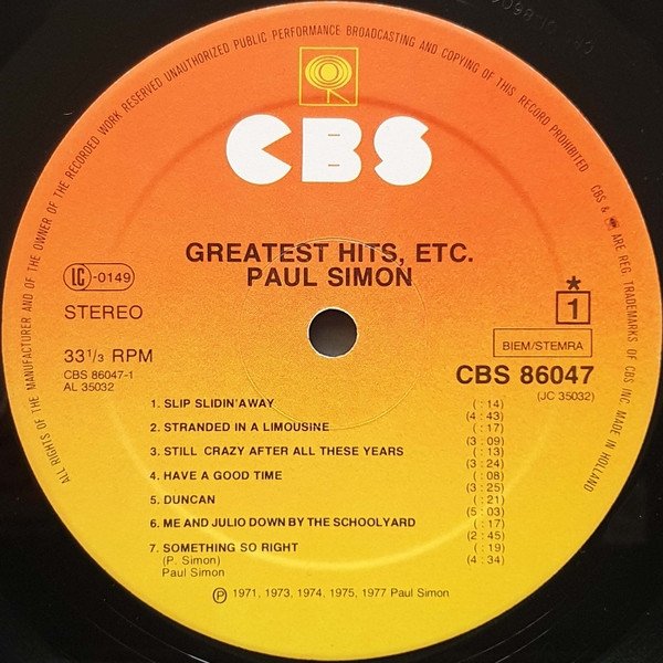 Paul Simon - Greatest Hits, Etc. (LP)