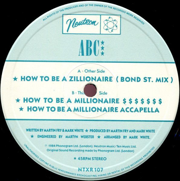 ABC - Zillionaire (Bond St. Mix) (12'')