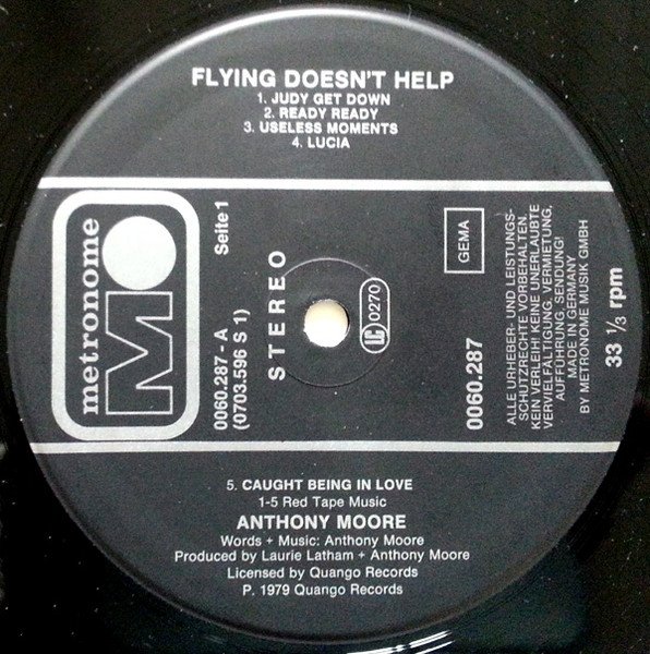 Anthony Moore - Flying Doesn't Help (LP)