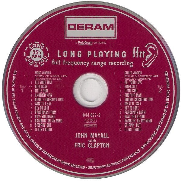 John Mayall With Eric Clapton - Blues Breakers (CD)