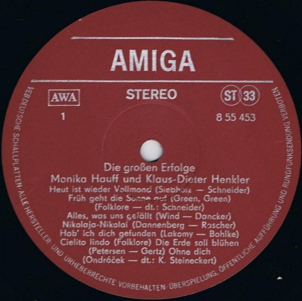 Monika Hauff Und Klaus-Dieter Henkler - Die Grossen Erfolge (LP)