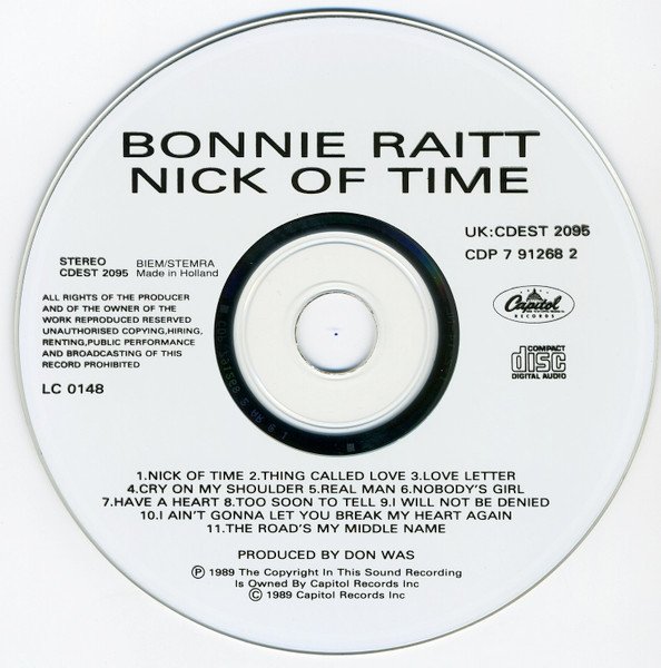 Bonnie Raitt - Nick Of Time (CD)