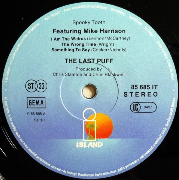 Spooky Tooth Featuring Mike Harrison - The Last Puff (LP)