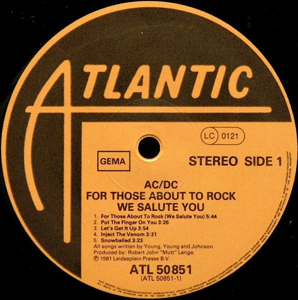 AC/DC - For Those About To Rock We Salute You (LP)