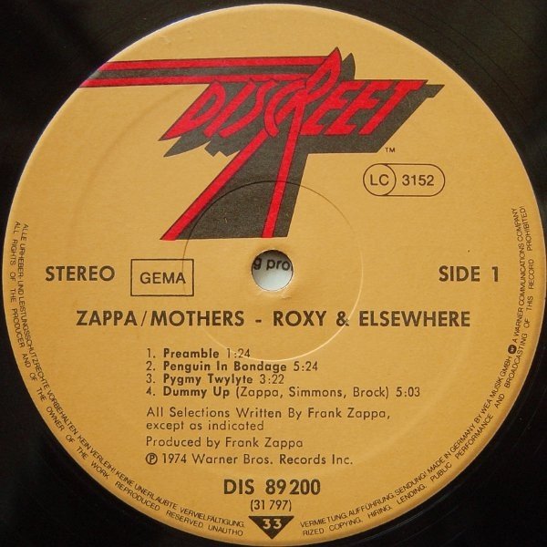 Zappa / Mothers - Roxy &amp; Elsewhere (2LP)