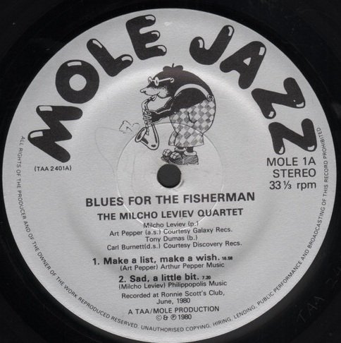 The Milcho Leviev Quartet - Blues For The Fisherman (LP)