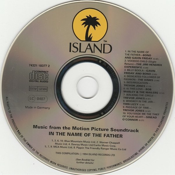 In The Name Of The Father (Music From The Motion Picture Soundtrack) (CD)