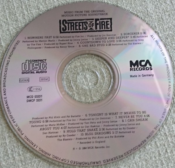 Streets Of Fire - A Rock Fantasy (Music From The Original Motion Picture Soundtrack) (CD)