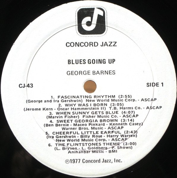 George Barnes Quartet - Blues Going Up (LP)