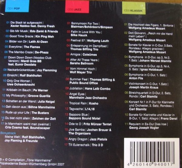 Tone Mannheims - Der Sound Metropolregion Rhein-Neckar (3CD)