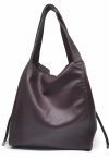 Vera Pelle Italy torebka shopper skóra naturalna bordo burgund