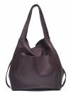 Vera Pelle Italy torebka shopper skóra naturalna bordo burgund