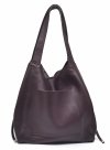Vera Pelle Italy torebka shopper skóra naturalna bordo burgund
