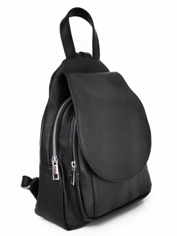 Czarny Plecak skóra naturalna zamsz Vera Pelle