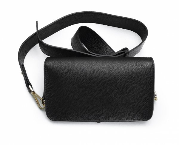 Listonoszka torebka skóra naturalna czarna