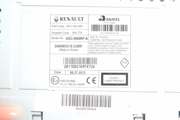 Radio Dacia Sandero II 2012 Hatchback 5-drzwi