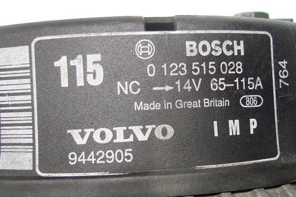 Alternator Volvo V70 2000-2007 2.5TDI  (115A)