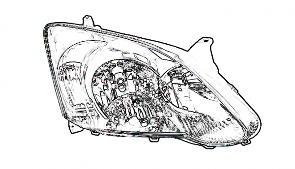 Reflektor prawy Toyota Corolla E12 2004-2007 Hatchback