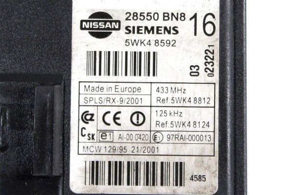 _Komputer silnika stacyjka immo Nissan Almera N16 2000-2006 1.8i