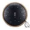 Hluru-Huashu TWL15-12 InBlack Tongue Drum 15 notes 12