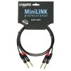 Klotz KT-JJ300 Twin Kable Czarny 3m 2xJack-2xJack