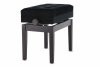 Gewa 130540 Ława do pianina palisander mat welur czarny schowek