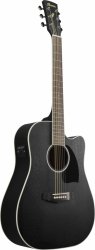 Ibanez PF16MWCE-WK Weathered Black Open Pore 48mm Gitara Elektro-Akustyczna