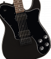 Squier FSR Affinity Series Telecaster Deluxe Laurel Fingerboard Black Pickguard Black Hardware Matching Headstock Metallic Black