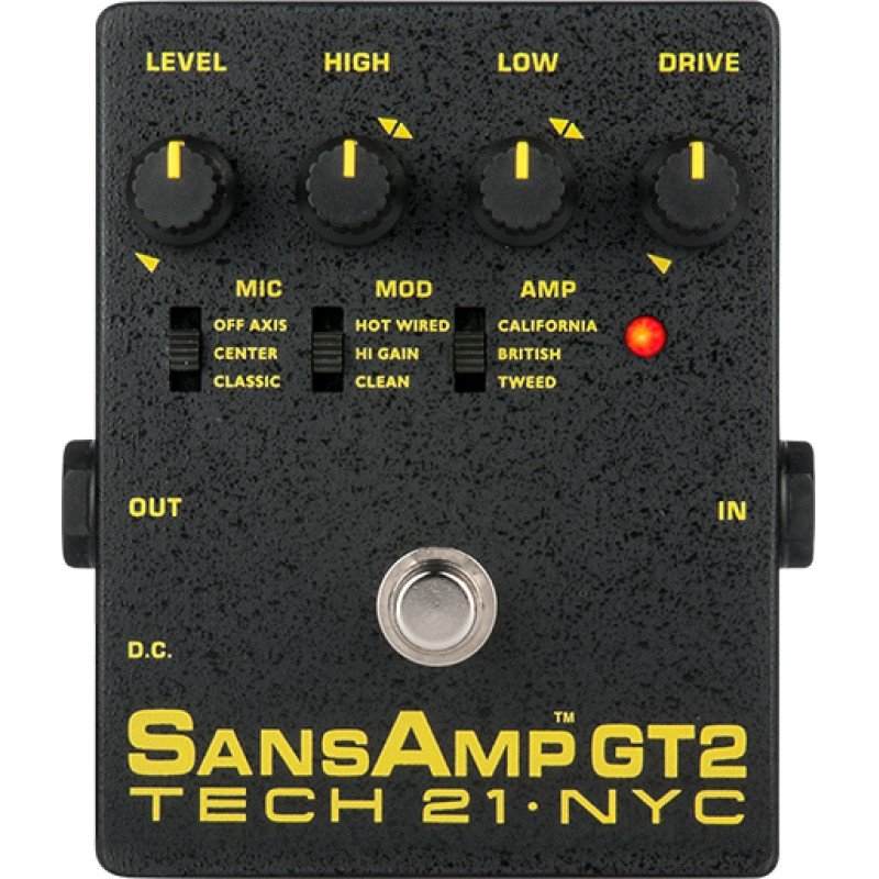 最終価格　Tech 21 SansAmp GT2 初期型　動作良好　コネクタ付 Tech 21 Sansamp GT2 efekt gitarowy