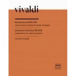 PWM Vivaldi Antonio Koncert g-moll RV 578 na dwoje skrzypiec i fortepian edycja Cofalik Antoni