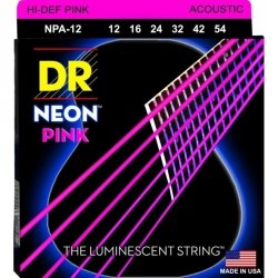Dr Strings NPA-12 12-54 neon pink struny do gitary akustycznej