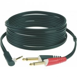 Klotz AY5A0100 kabel TRS 3,5mm 2x TS 6,3mm