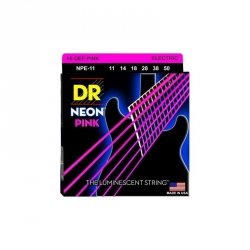 DR Strings NPE-11 Neon Pink struny do gitary elektrycznej 11-50