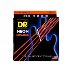 DR Strings NOB-45 Neon Orange struny do gitary basowej 45-105