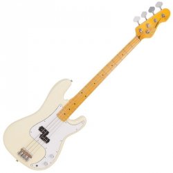 Vintage V4MVW Maple Vintage White Gitara Basowa Jazz Bass