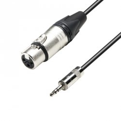 Adam Hall K5MYF0150 kabel mikrofonowy xlr żeński mini jack 1,5m