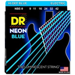 DR Strings NBE-9 Neon Blue struny do gitary elektrycznej 9-42