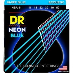 Dr Strings NBA-11 11-50 neon blue struny do gitary akustycznej