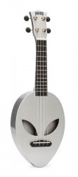 Mahalo MC1AL/MSL Alien ukulele silver metal pokrowiec