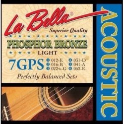 LA BELLA 7GPS Phosphor Bronze 12-52 struny do gitary akustycznej