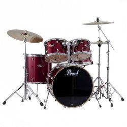 Pearl Export Red Wine 20,10,12,14+14+hardware+sabian sbr