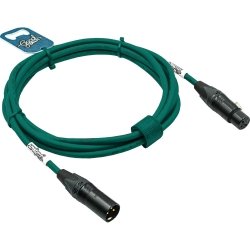 GoodDrut XLRm-XLRf 5m zielony kabel mikrofonowy