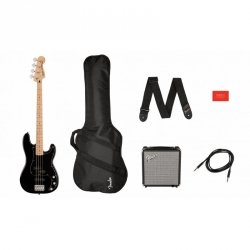 Squier PJ Bass MN BLK Rumble 15 - zestaw gitara basowa + wzmacniacz