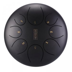 Hluru Round tongue drum 12 8 ton TY8-12-InkBlack
