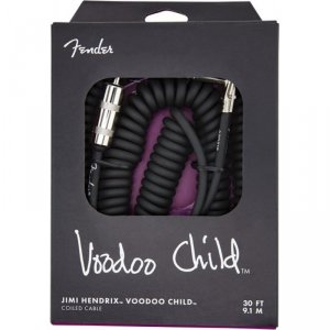 Fender Jimi Hendrix VooDoo Child 30' BLK kabel spiralny czarny
